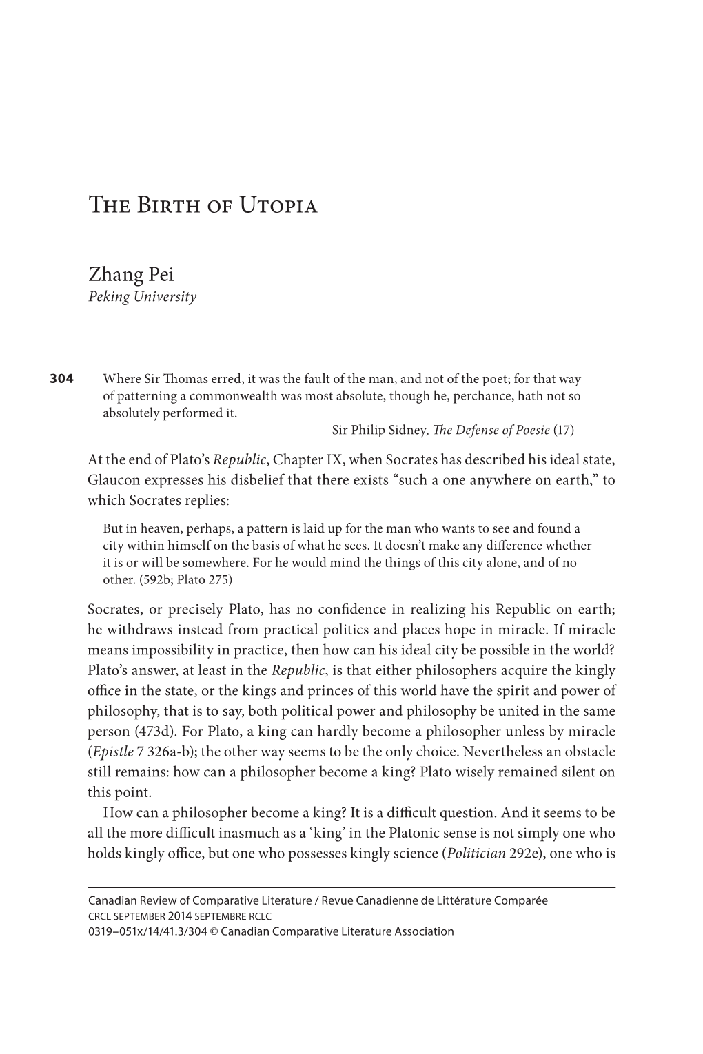 The Birth of Utopia