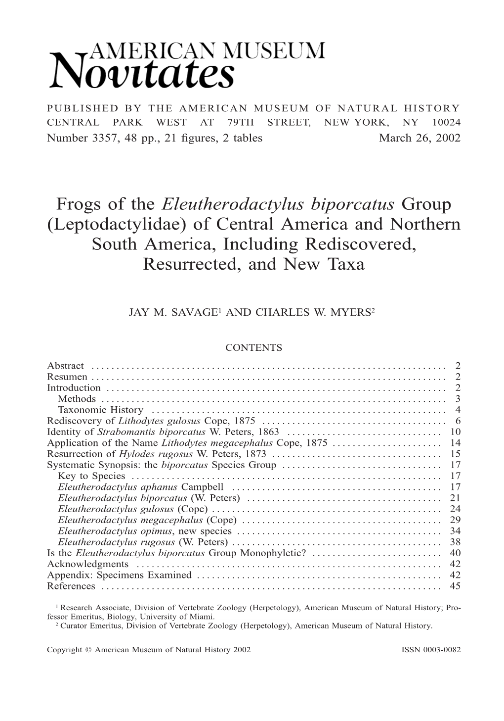 Frogs of the Eleutherodactylus Biporcatus Group (Leptodactylidae) of Central America and Northern South America, Including Rediscovered, Resurrected, and New Taxa