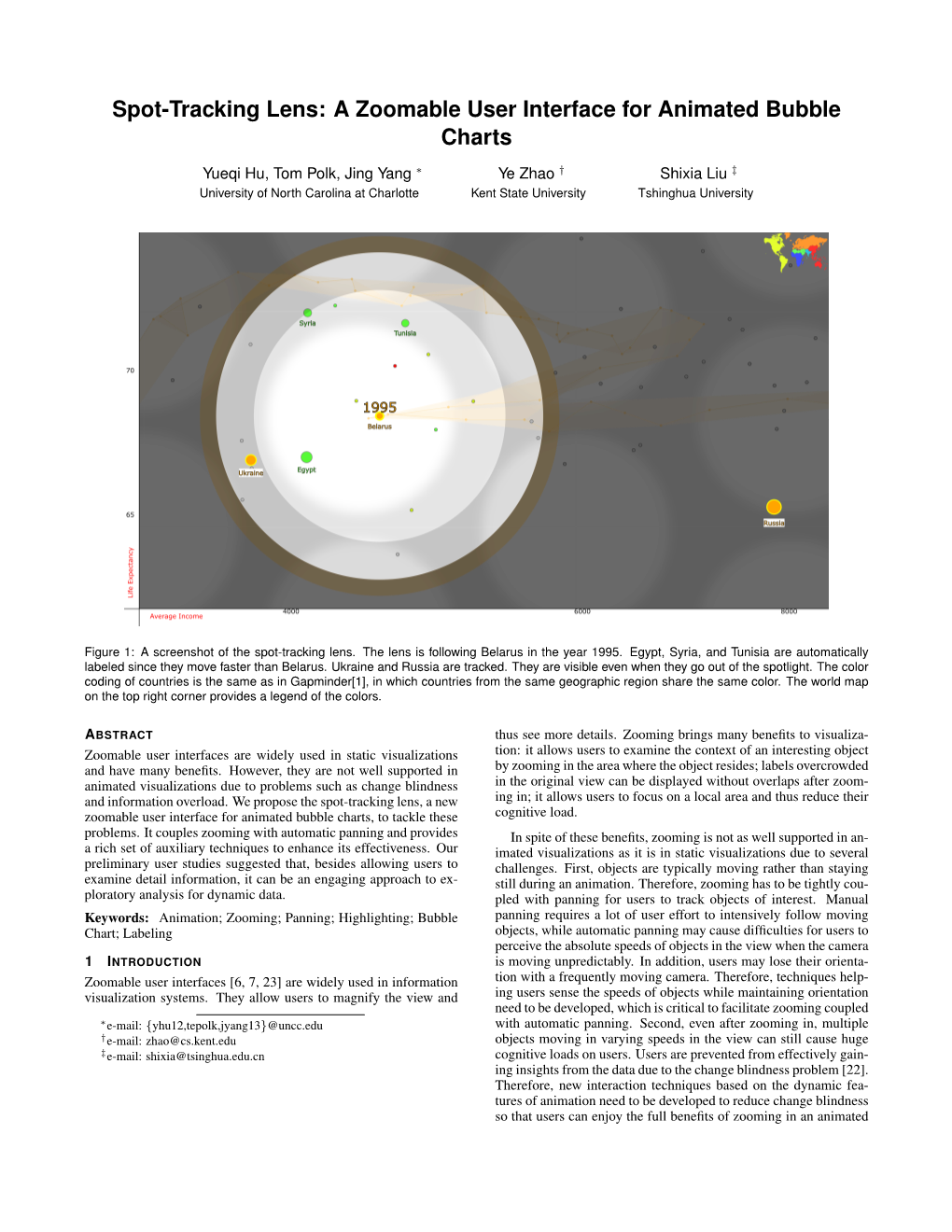 Spot-Tracking Lens: a Zoomable User Interface for Animated Bubble Charts