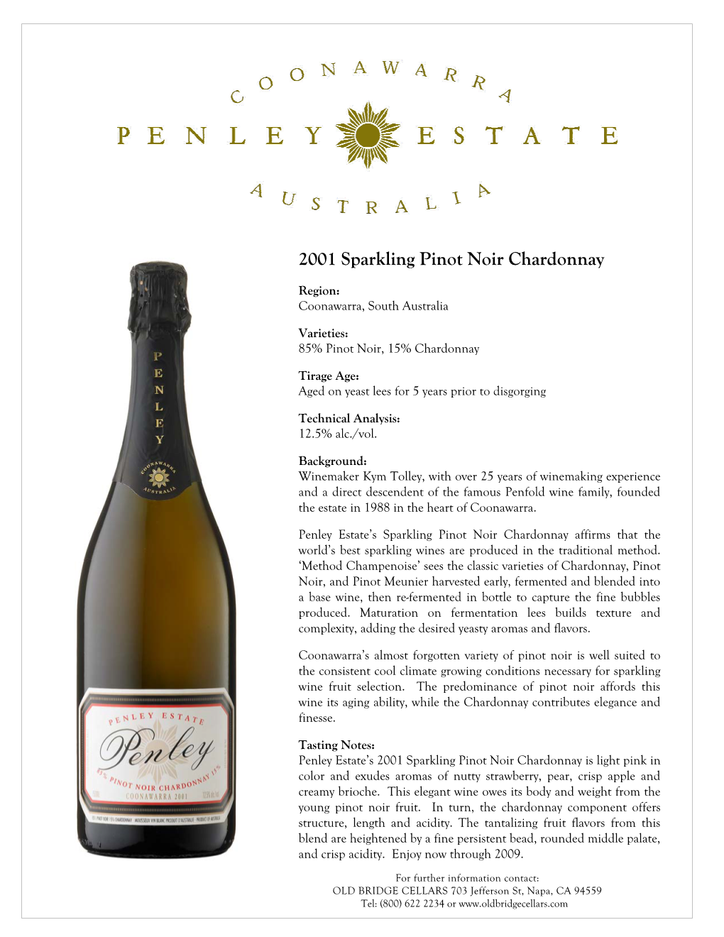 2001 Sparkling Pinot Noir Chardonnay