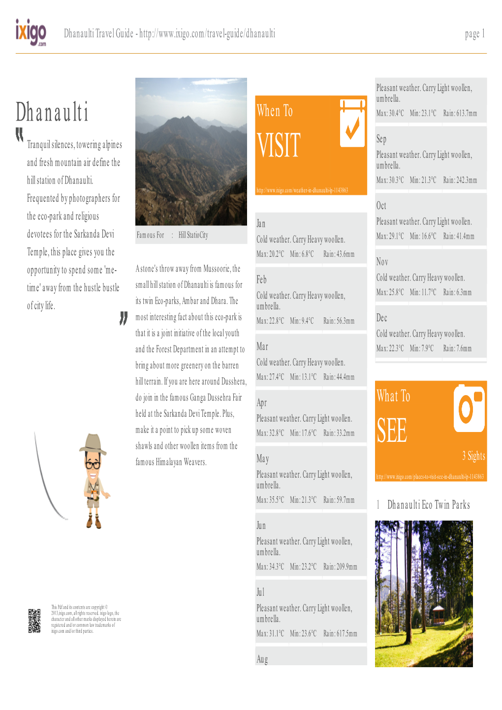 Dhanaulti Travel Guide - Page 1