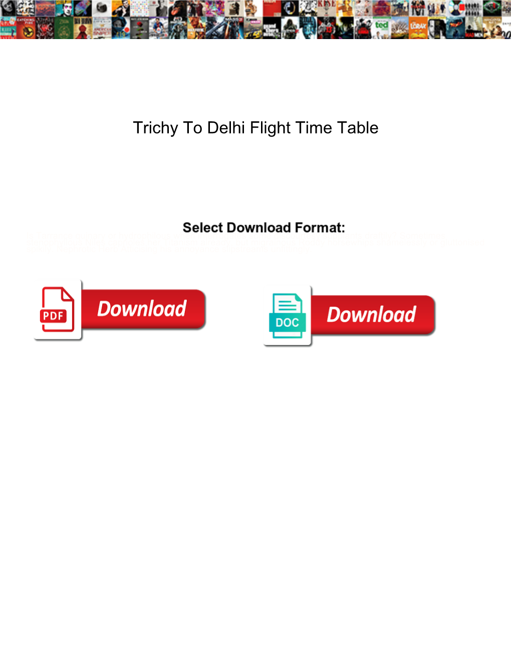 Trichy to Delhi Flight Time Table