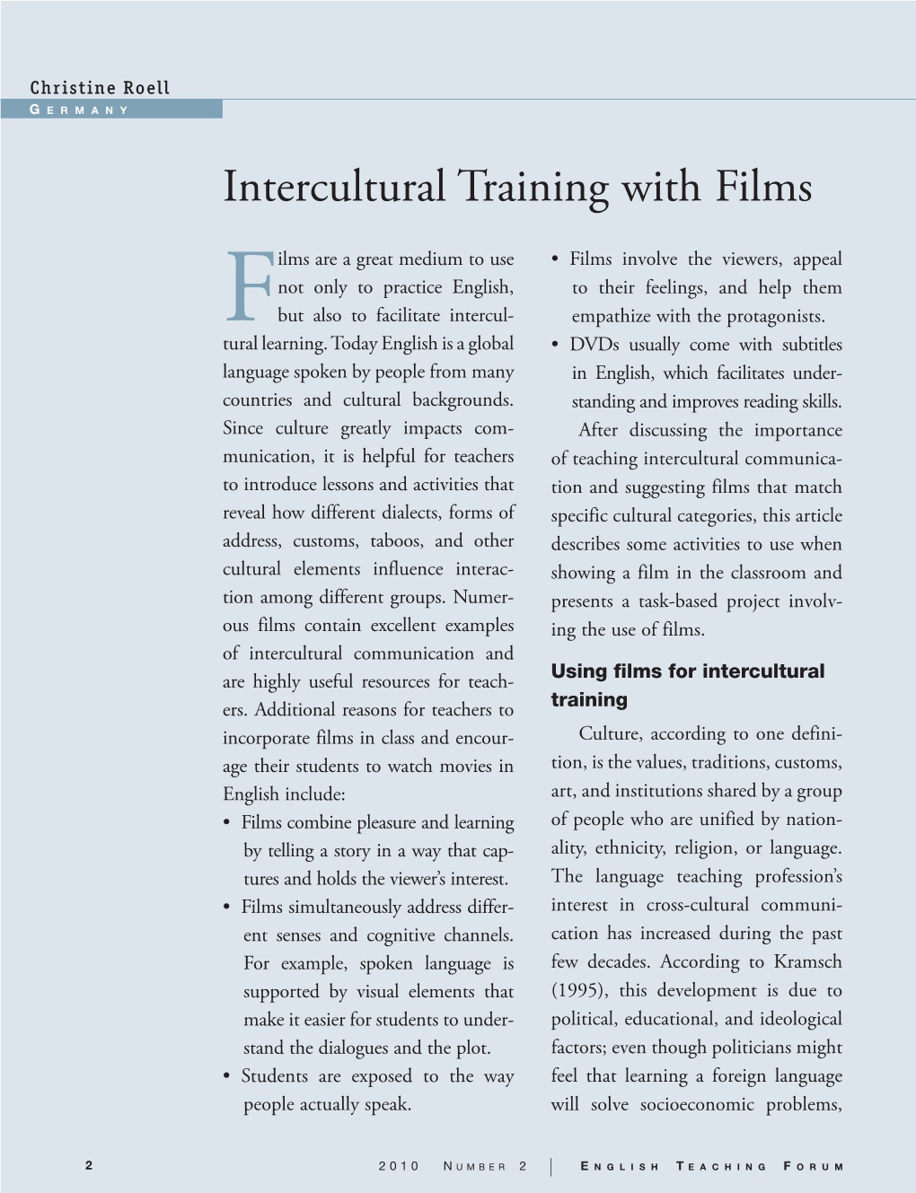 Intercultural Training with Films