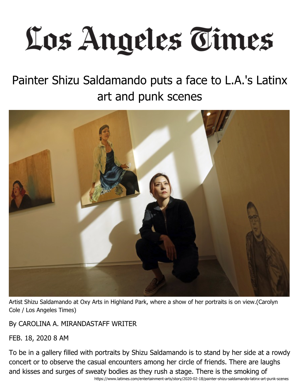 Painter Shizu Saldamando Puts a Face to L.A.'S Latinx Art and Punk Scenes