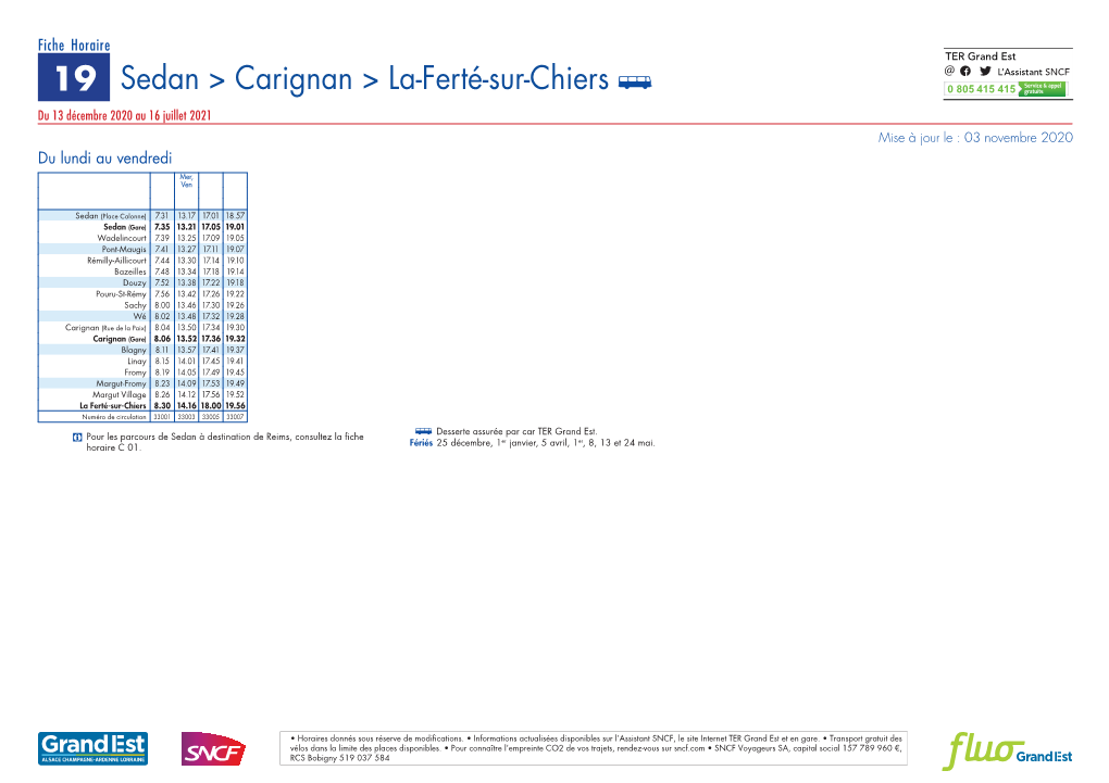 19 Sedan > Carignan > La-Ferté-Sur-Chiers C