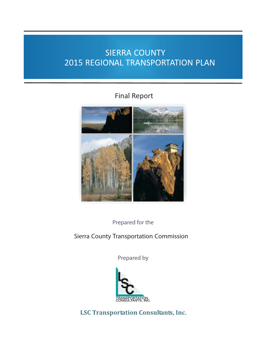 Sierra County 2015 Regional Transportation Plan