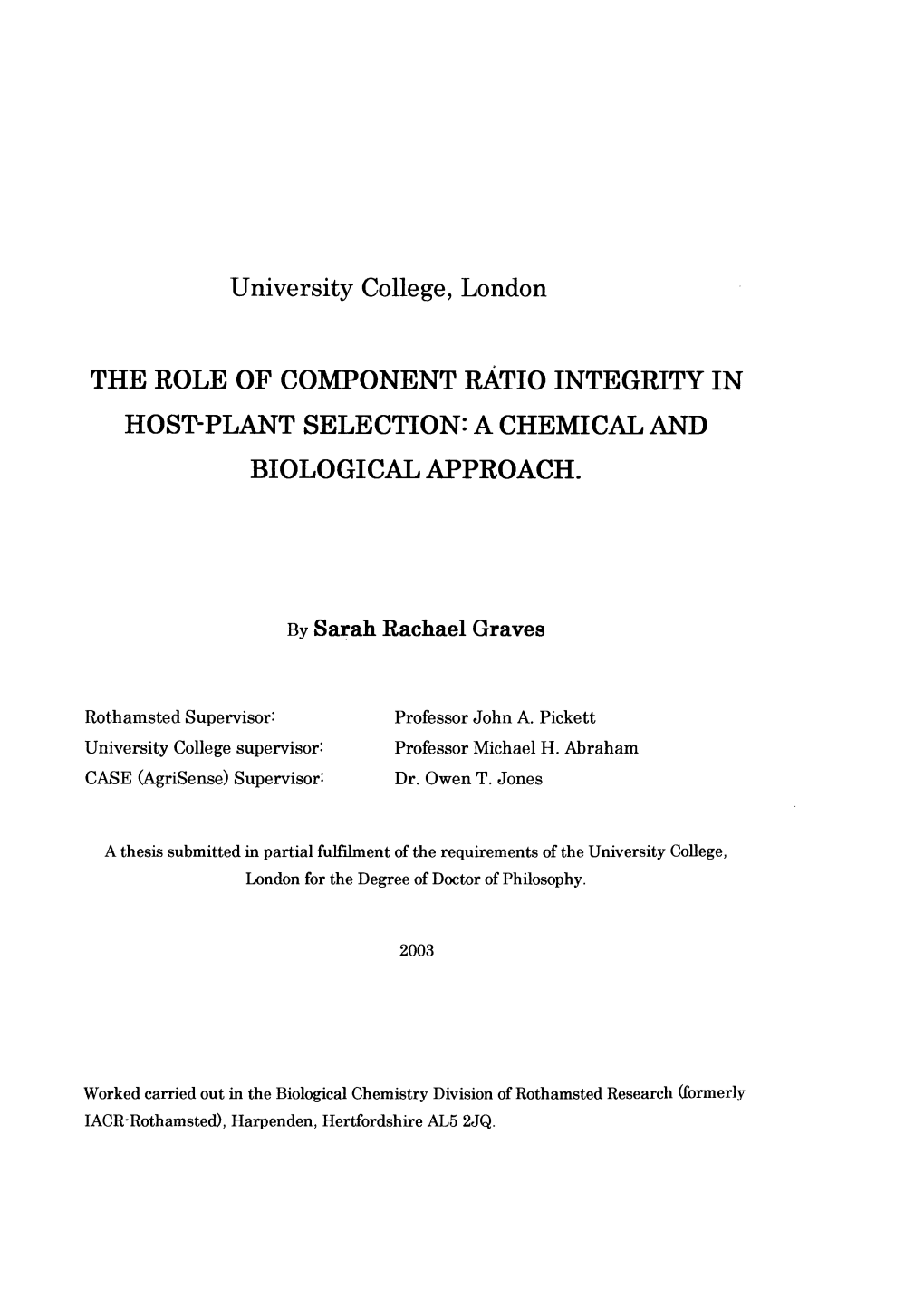 The Role of Component Ratio Integrity in Host-Plant Selection: a Chemical and Biological Approach