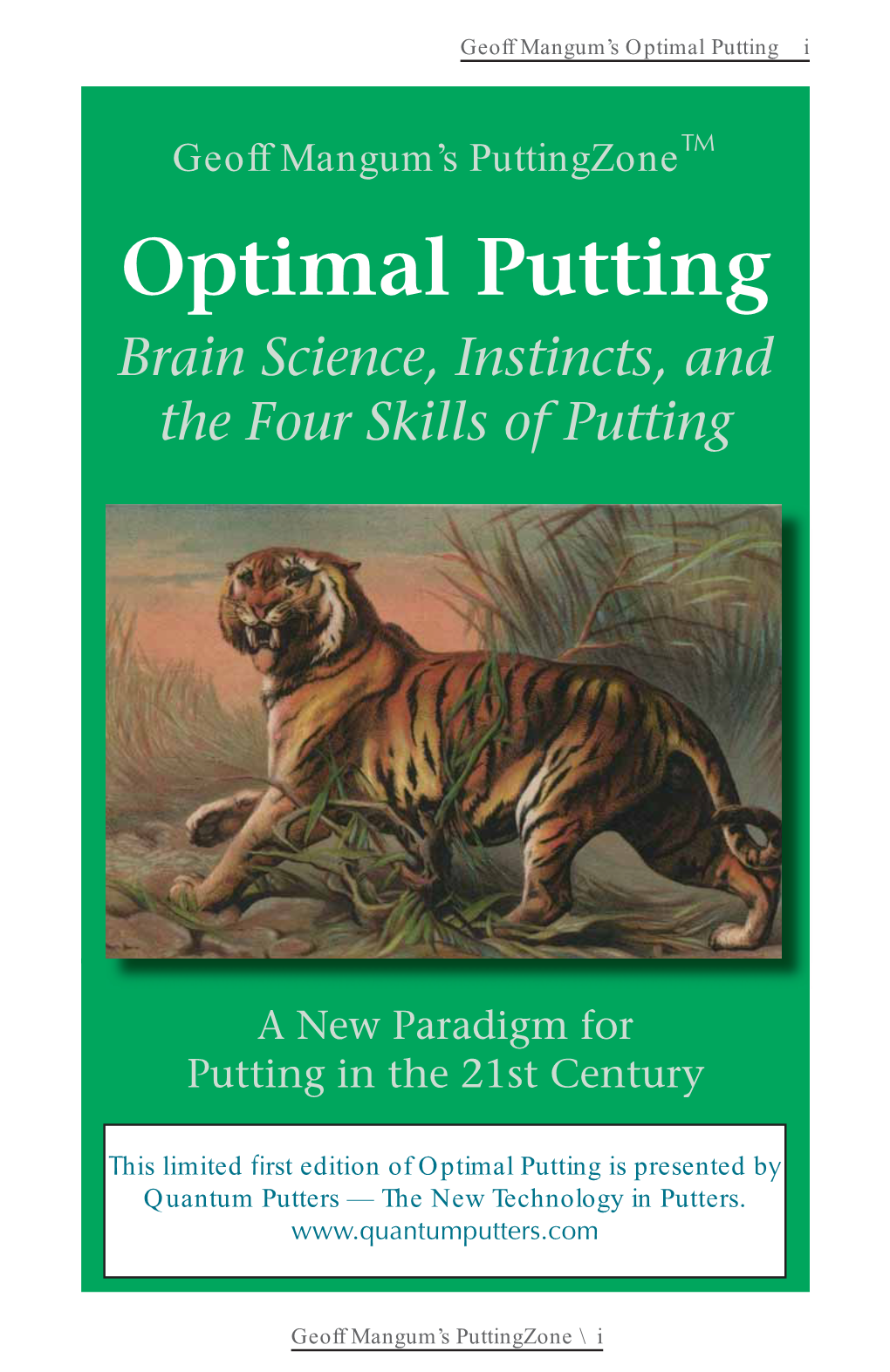 Optimal Putting Ebook by Geoff Mangum