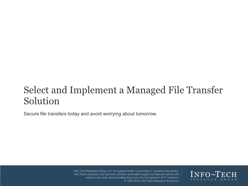 Managed File Transfer Solution