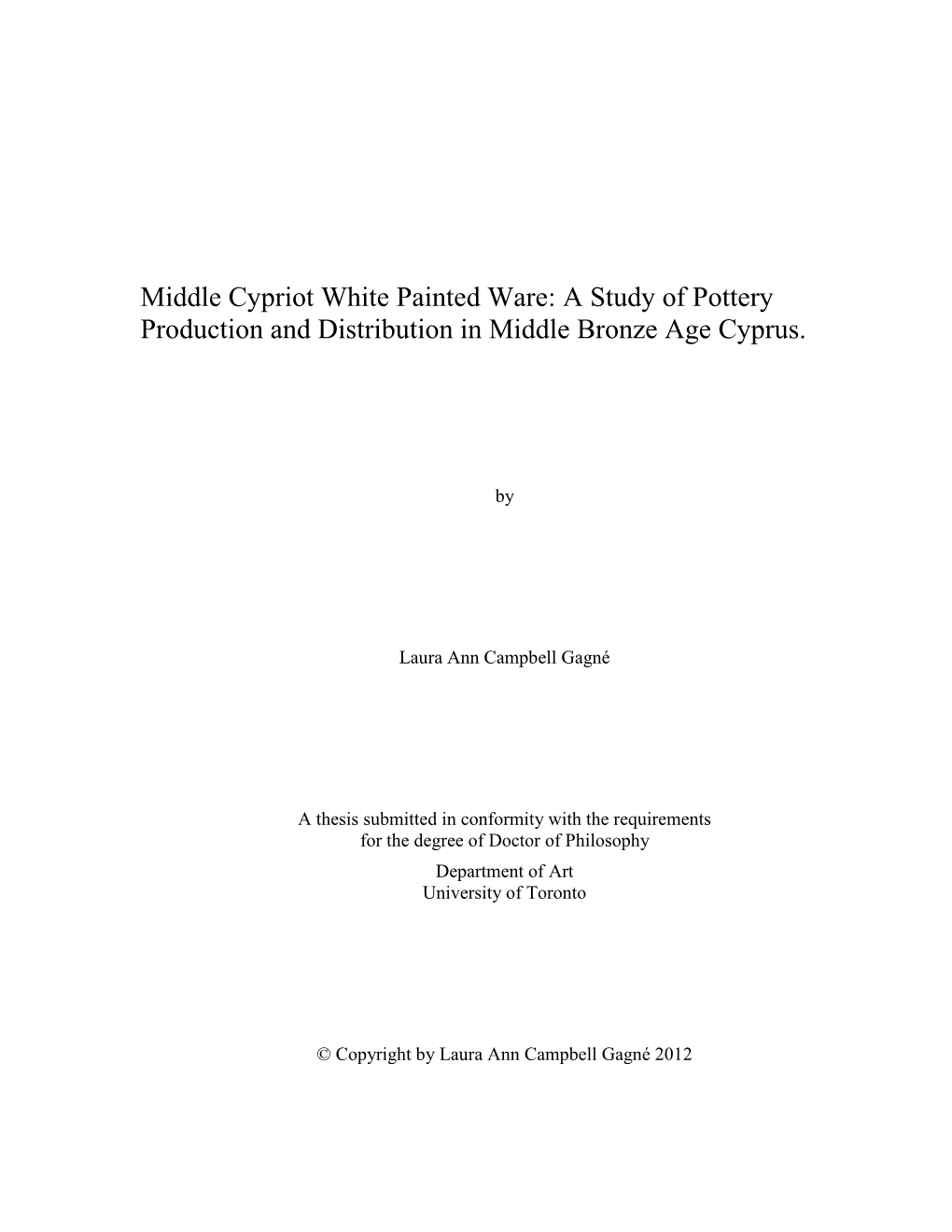 A Study of Pottery Production and Distribution in Middle Bronze Age Cyprus