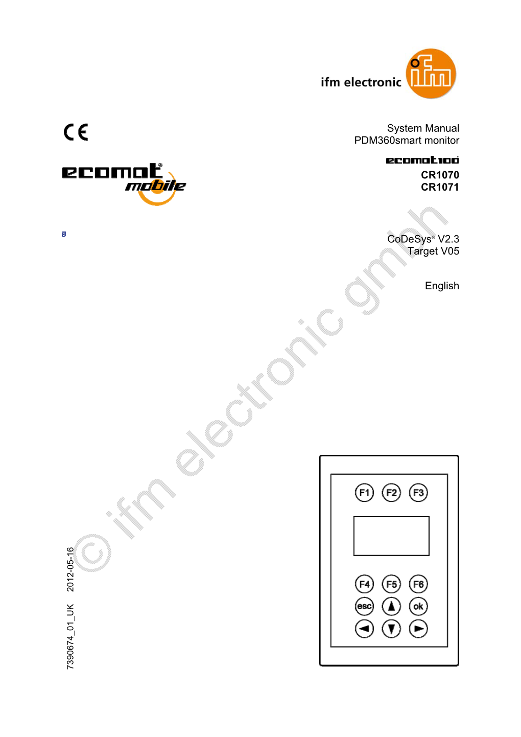 System Manual Pdm360smart Monitor CR1070 CR1071 Codesys® V2.3 Target V05 English