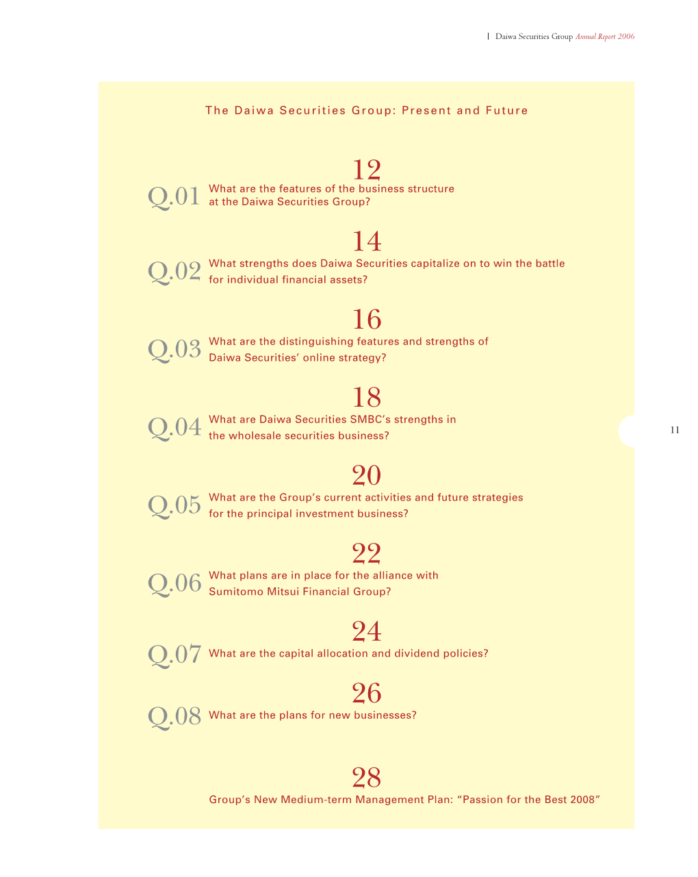 The Daiwa Securities Group: Present and Future