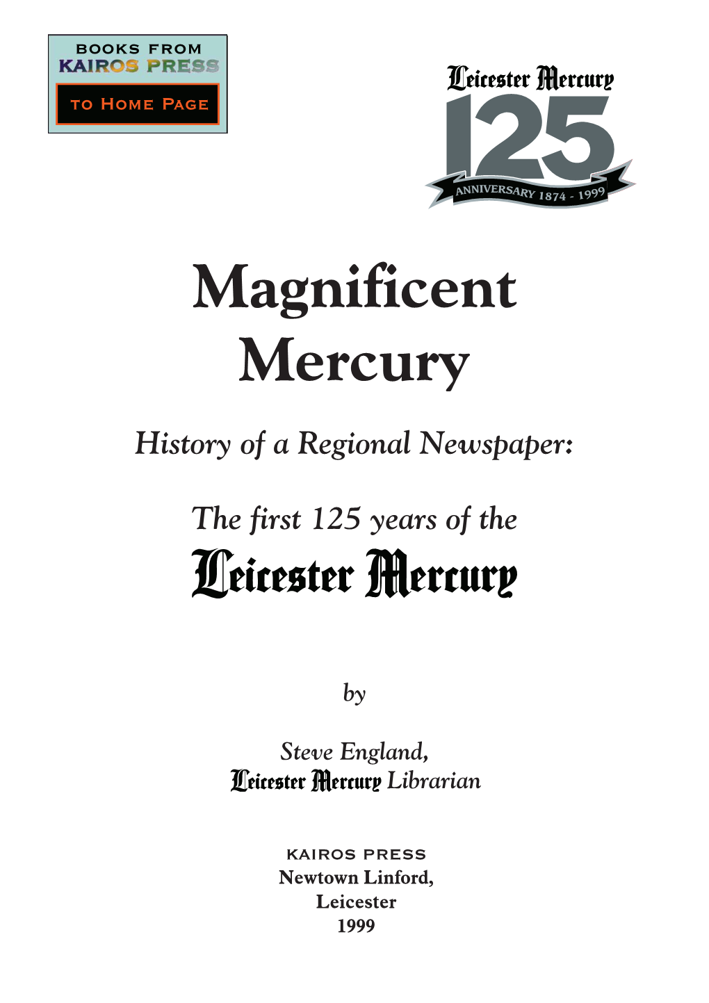 Magnificent Mercury: History of a Regional Newspaper