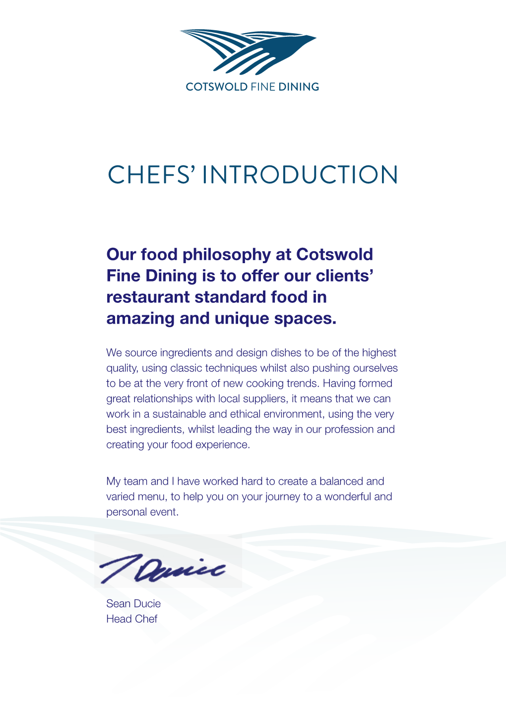 Chefs' Introduction