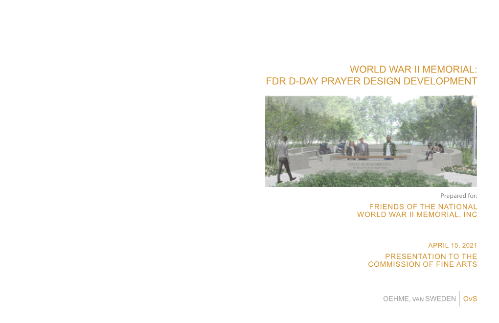 World War Ii Memorial: Fdr D-Day Prayer Design Development