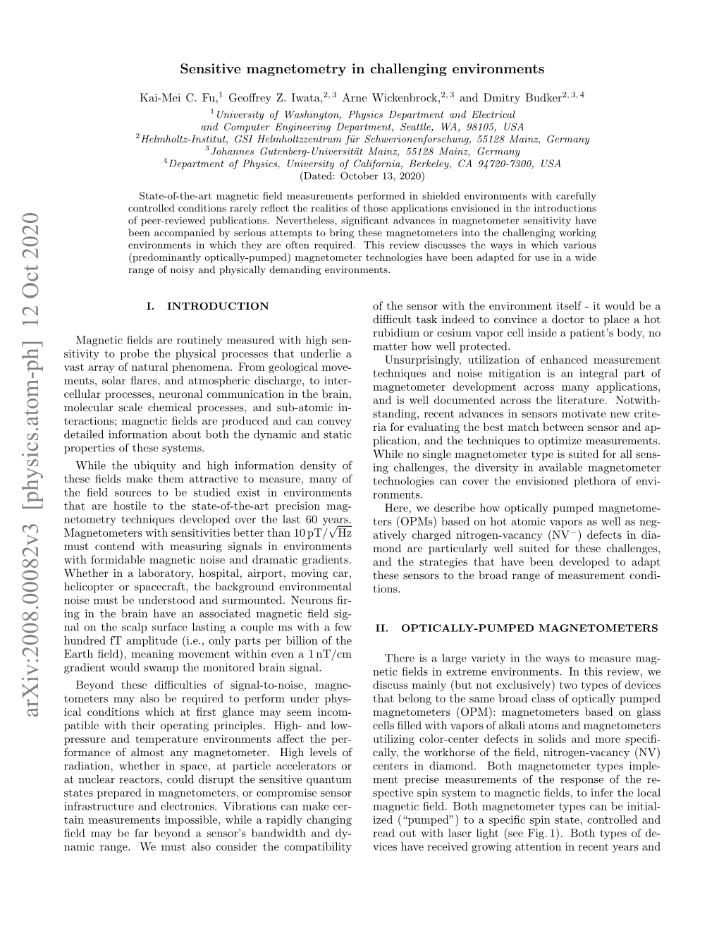 Arxiv:2008.00082V3 [Physics.Atom-Ph] 12 Oct 2020