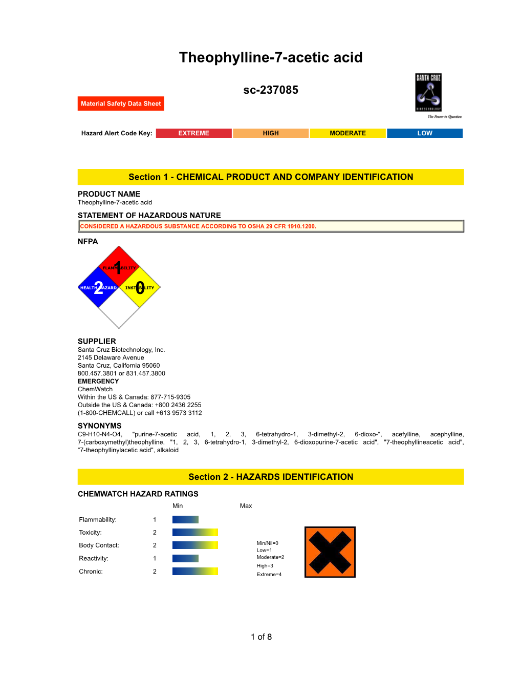 Theophylline-7-Acetic Acid