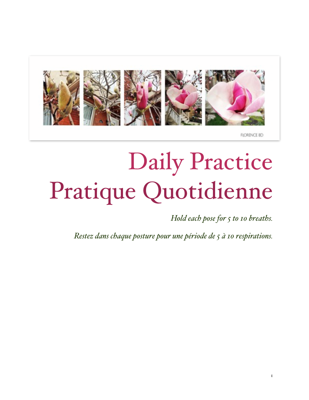 Reduced Size Daily Practice Guide