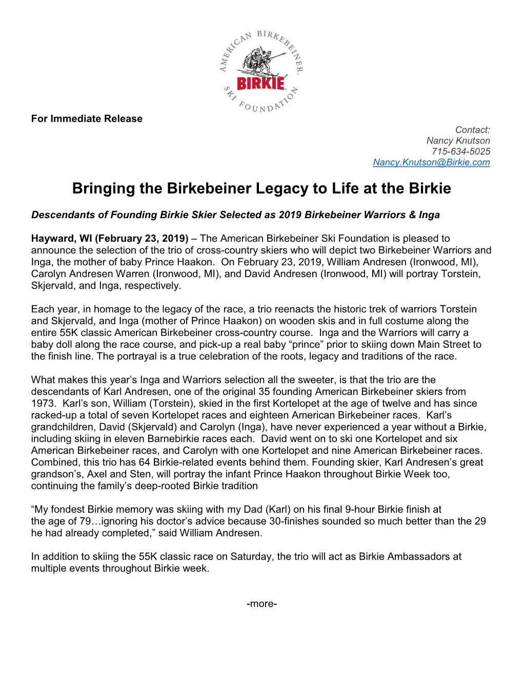 Bringing the Birkebeiner Legacy to Life at the Birkie