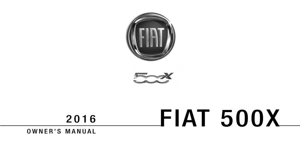 2016 FIAT 500X Owner's Manual