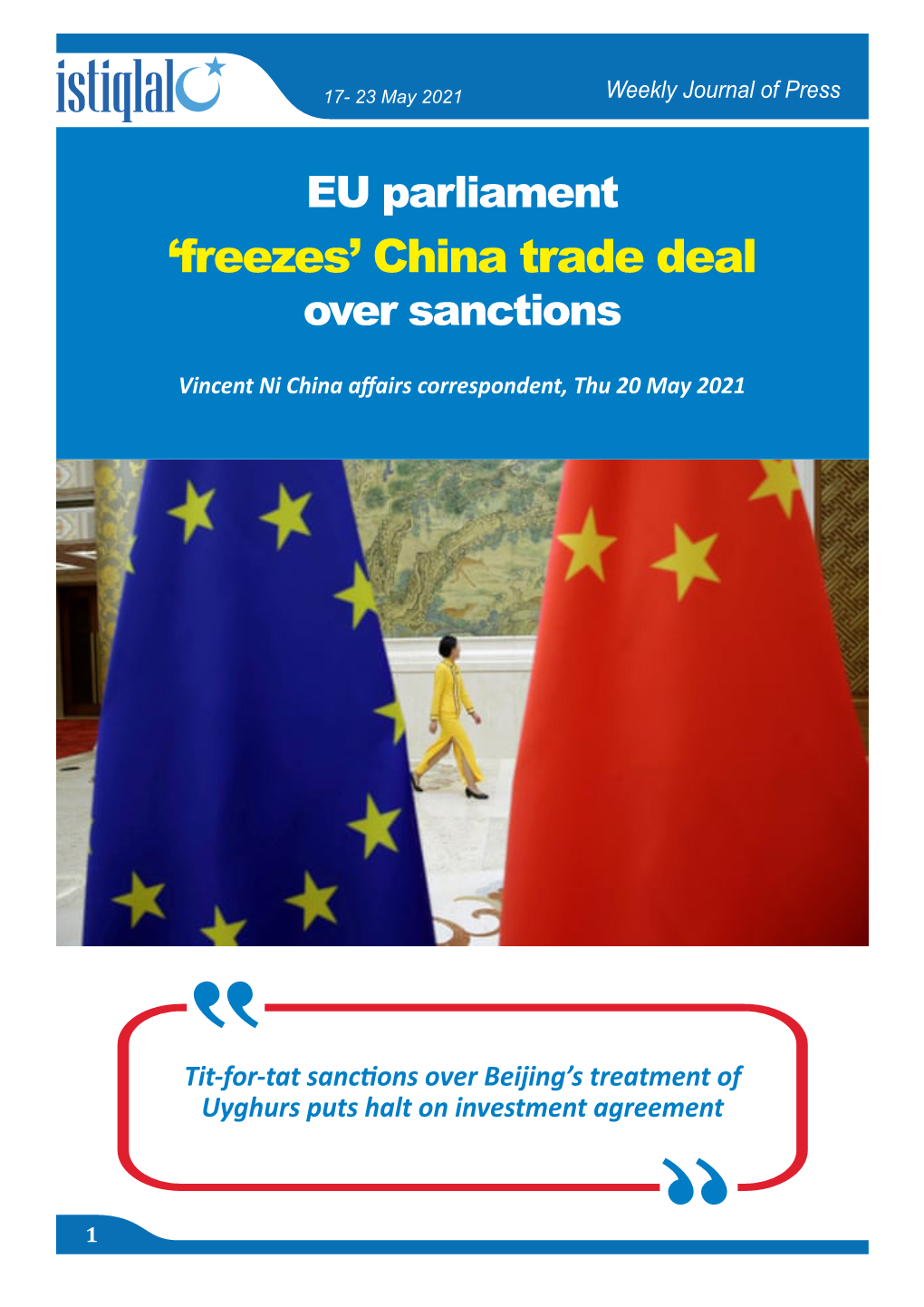 'Freezes' China Trade Deal