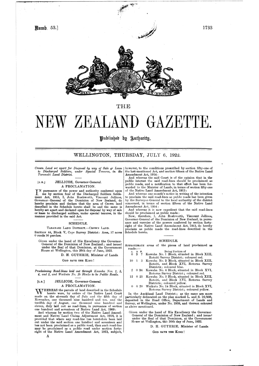 New Zealand Gazette