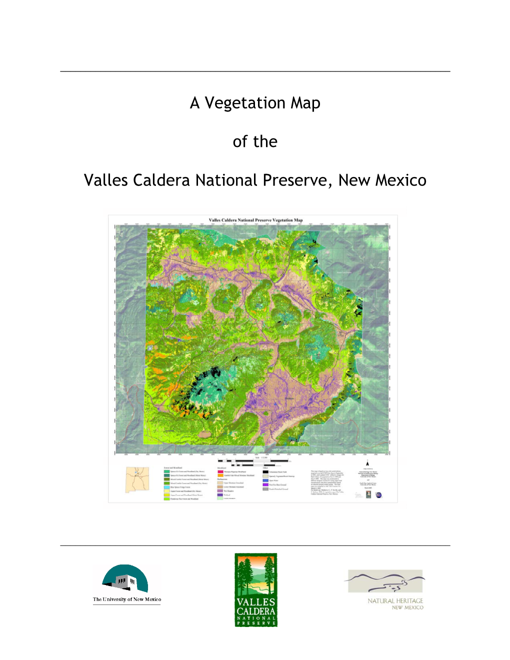 A Vegetation Map of the Valles Caldera National Preserve, New