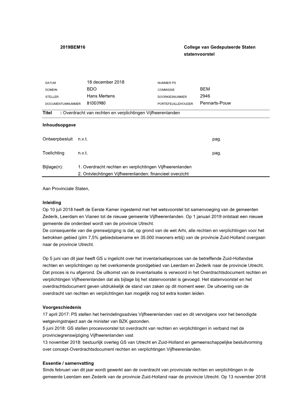 2019BEM16-01 SV Overdracht Van Rechten En Verplichtingen