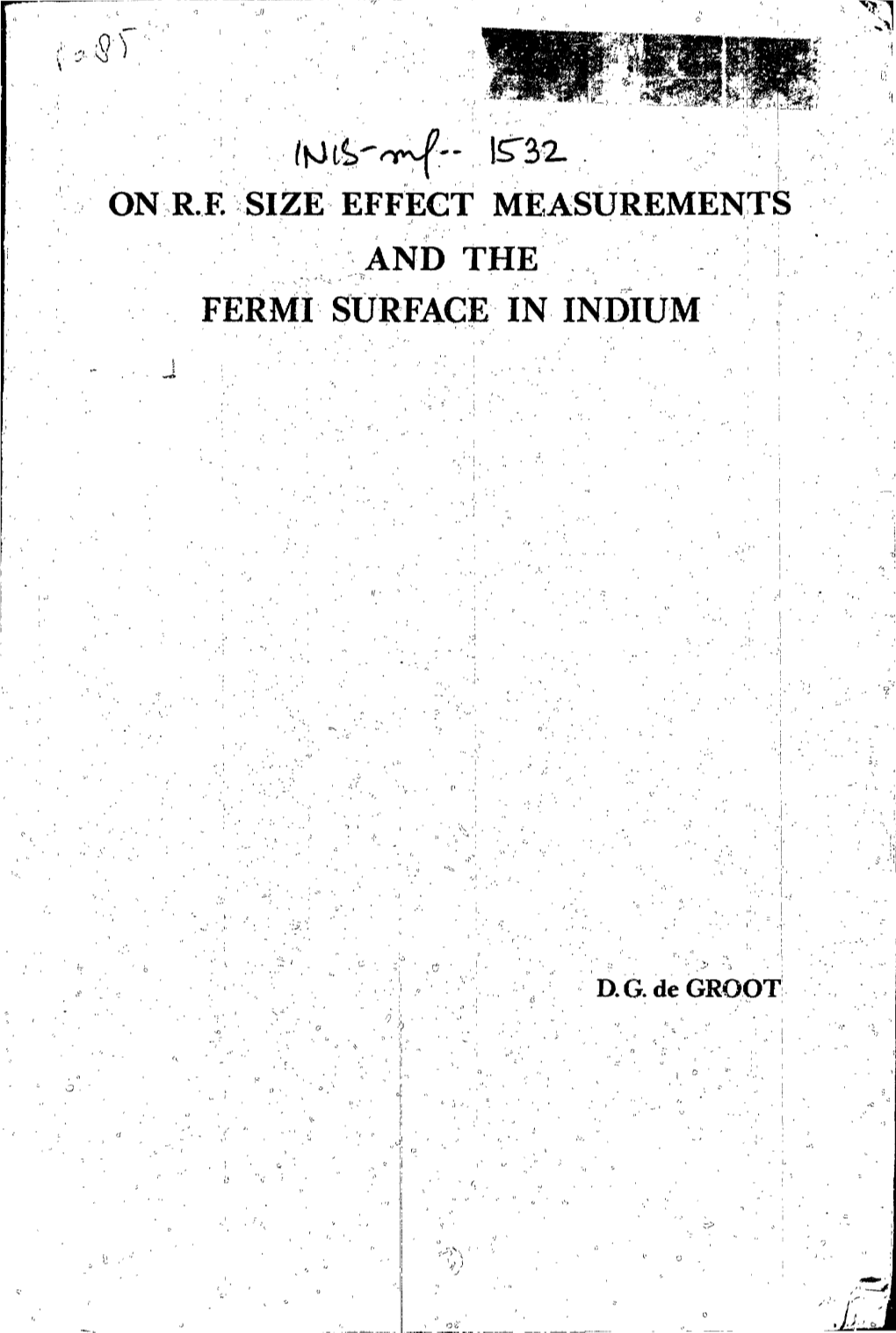 On R.E Size Effect Measurements Fermi