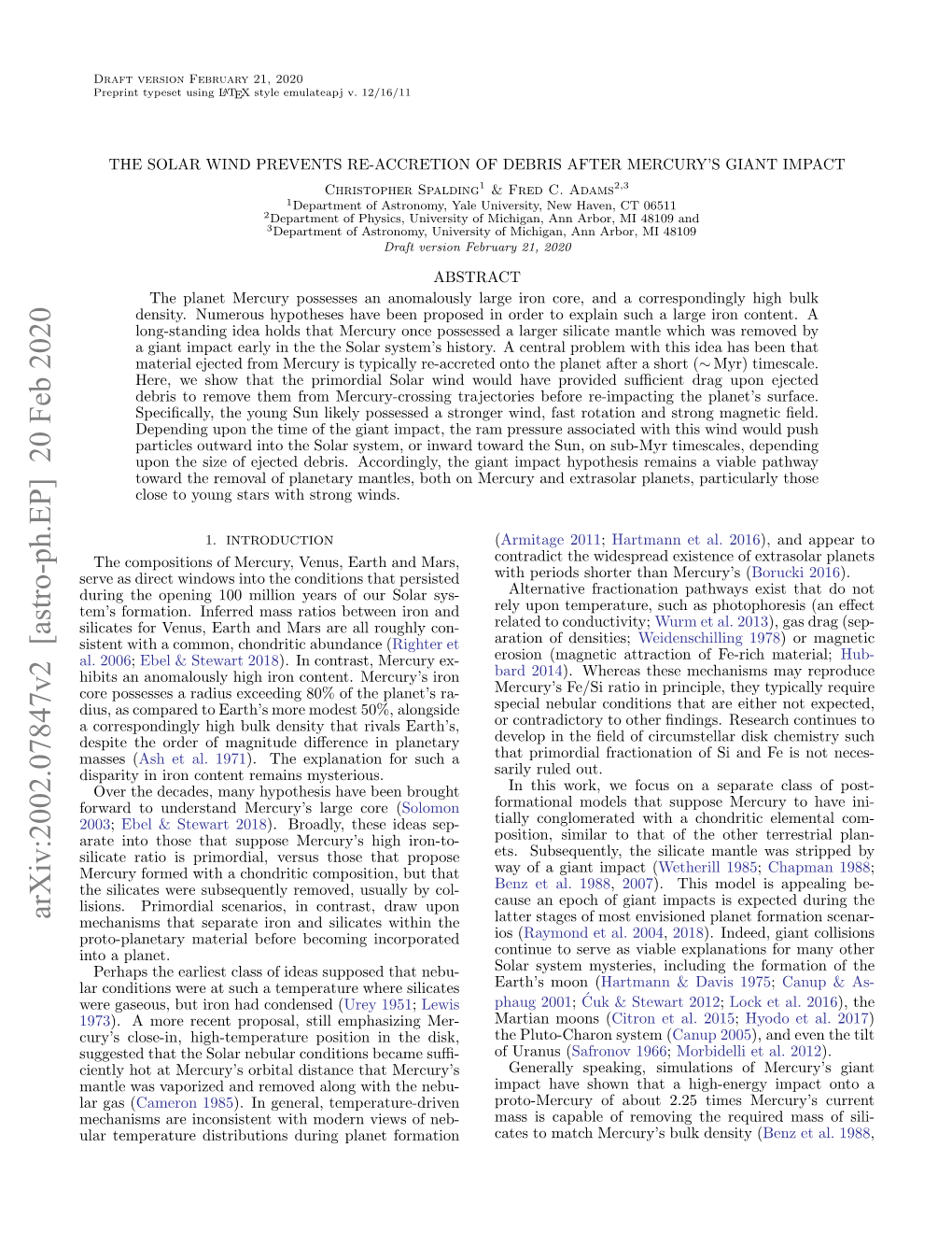 The Solar Wind Prevents Re-Accretion of Debris After Mercury's Giant Impact