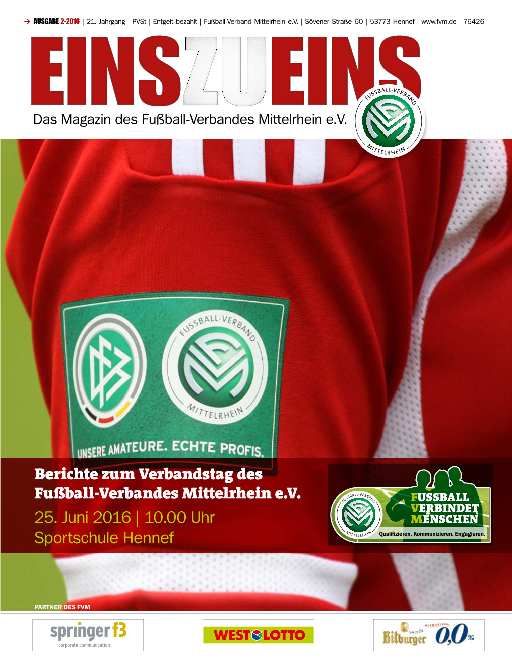 25. Juni 2016 | 10.00 Uhr Sportschule Hennef