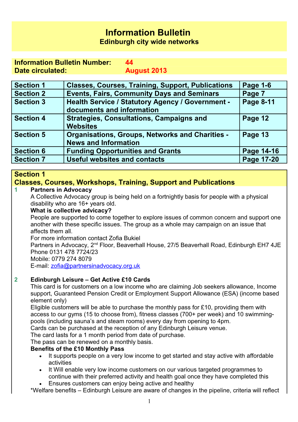 Information / Documents Available to NE PPF Members