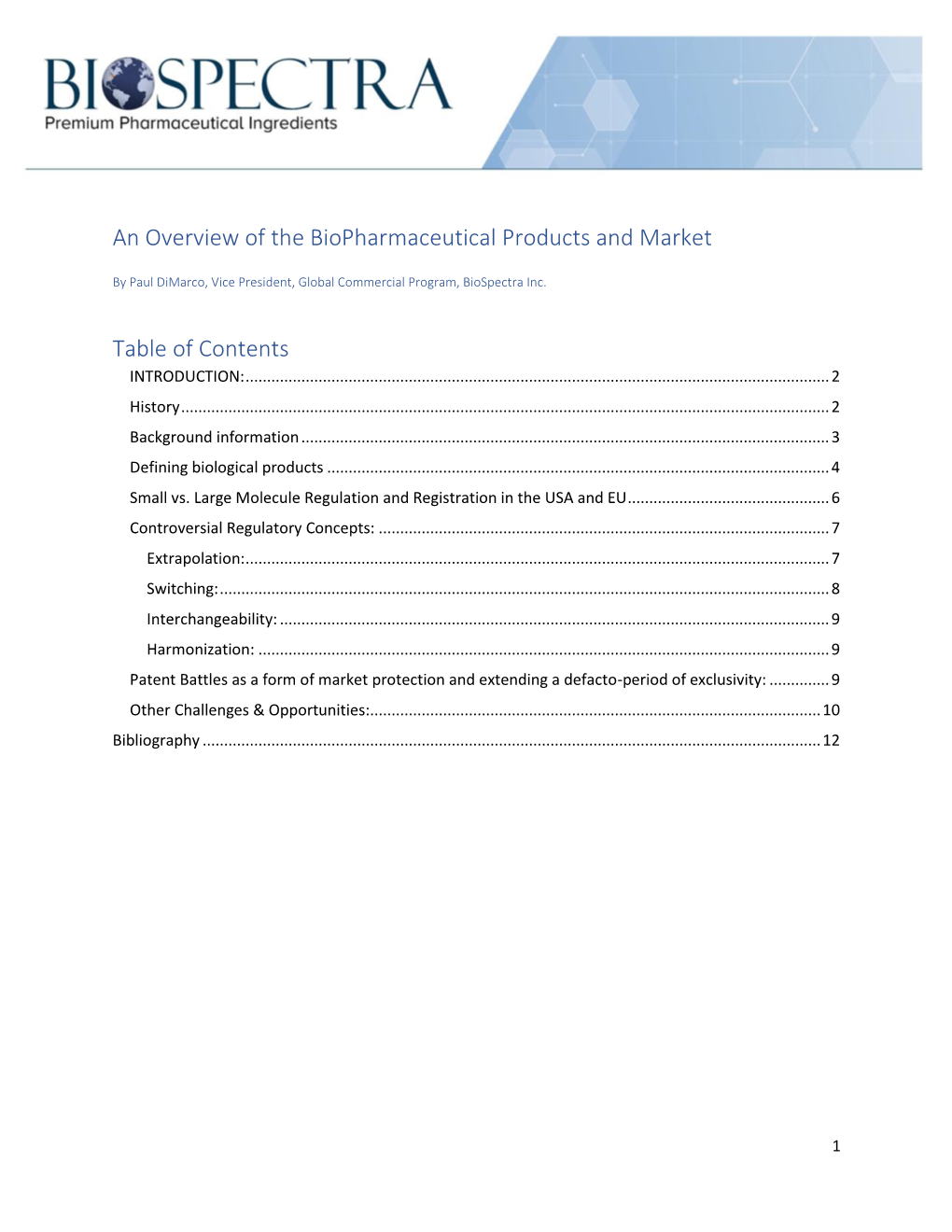 Biopharmaceutical Notes