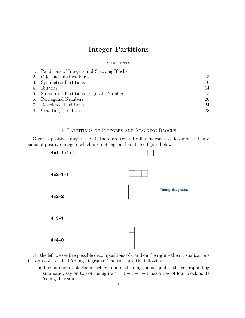 Integer Partitions