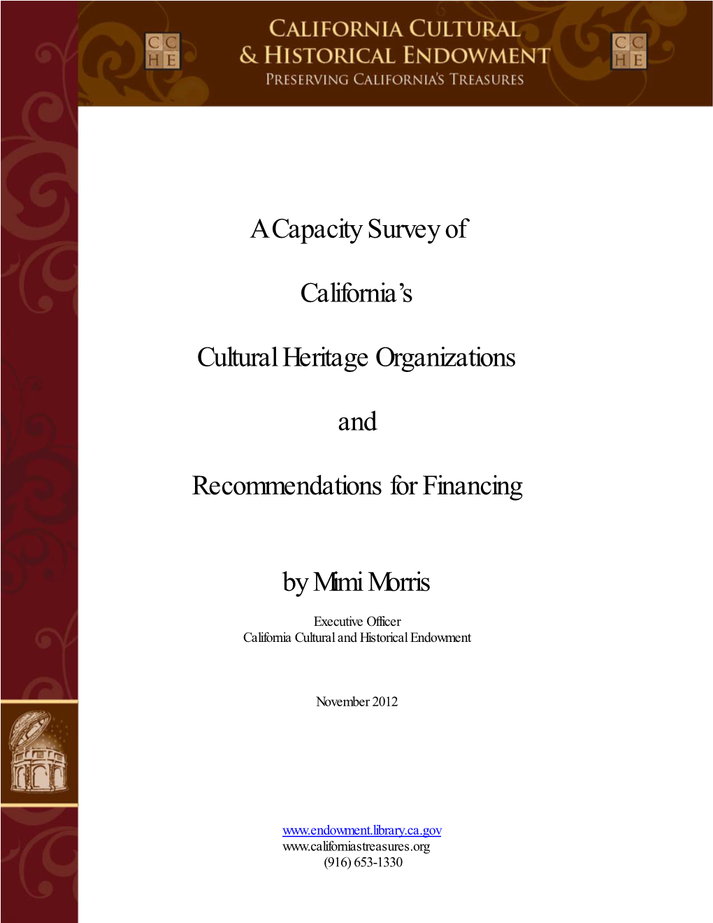 A Capacity Survey of California's Cultural Heritage Organizations