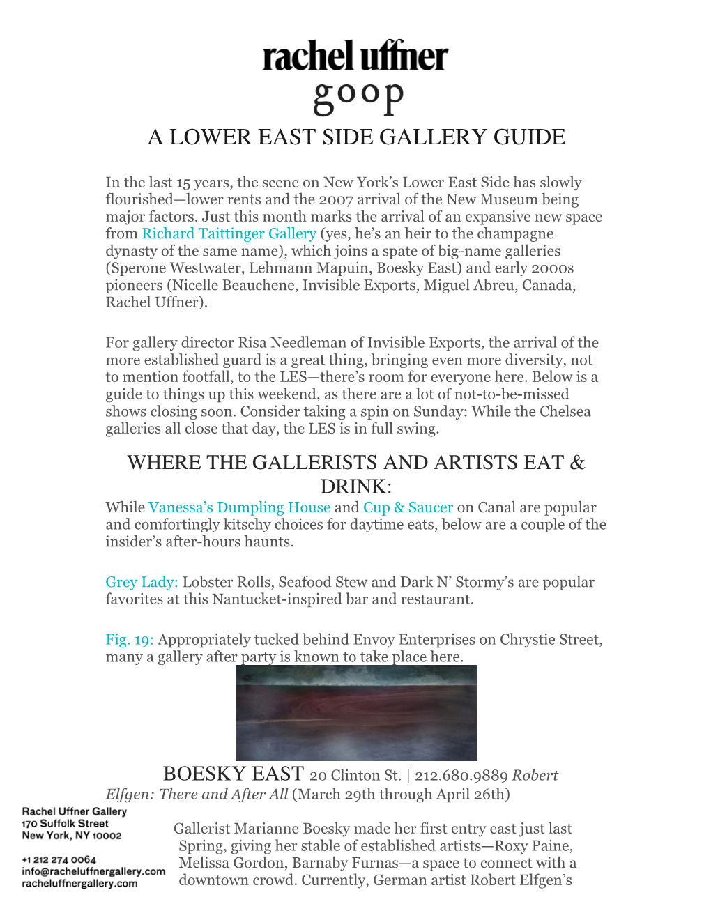 A Lower East Side Gallery Guide