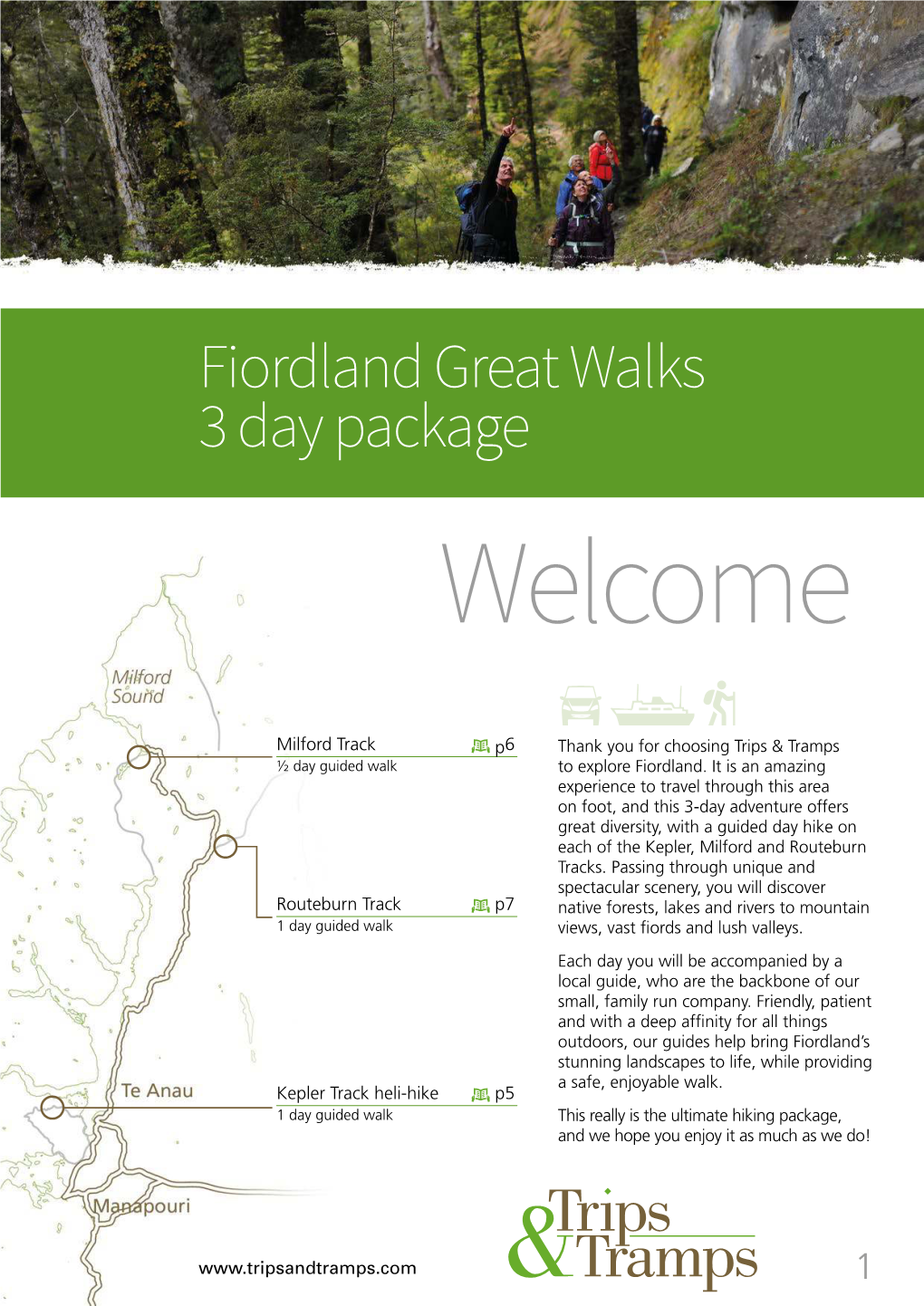 Fiordland Great Walks 3 Day Package &Welcome