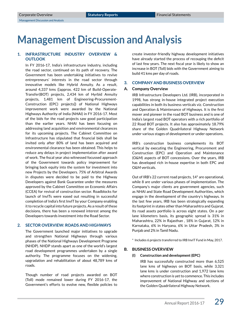 Management Discussion and Analysis