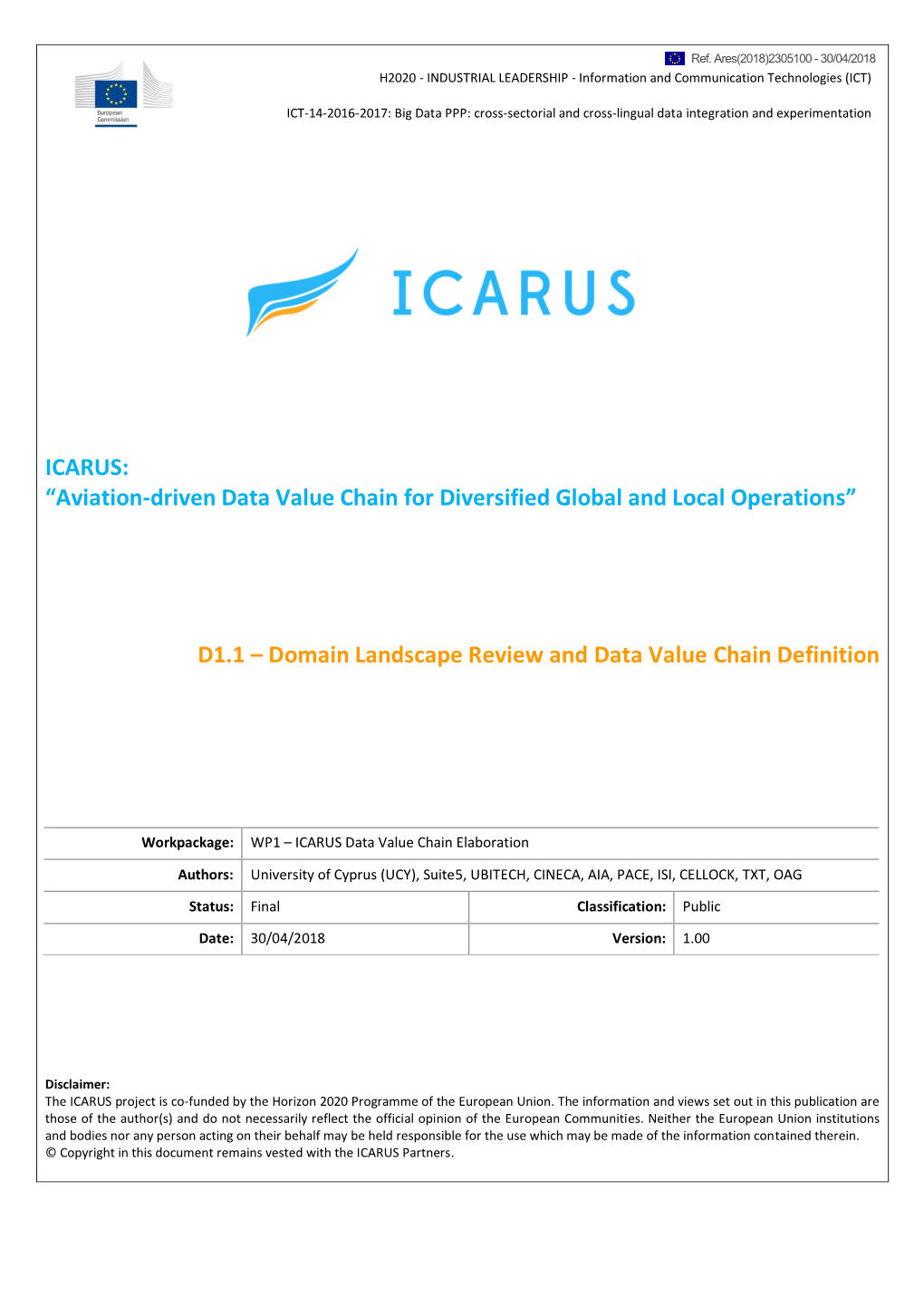 Domain Landscape Review and Data Value Chain Definition