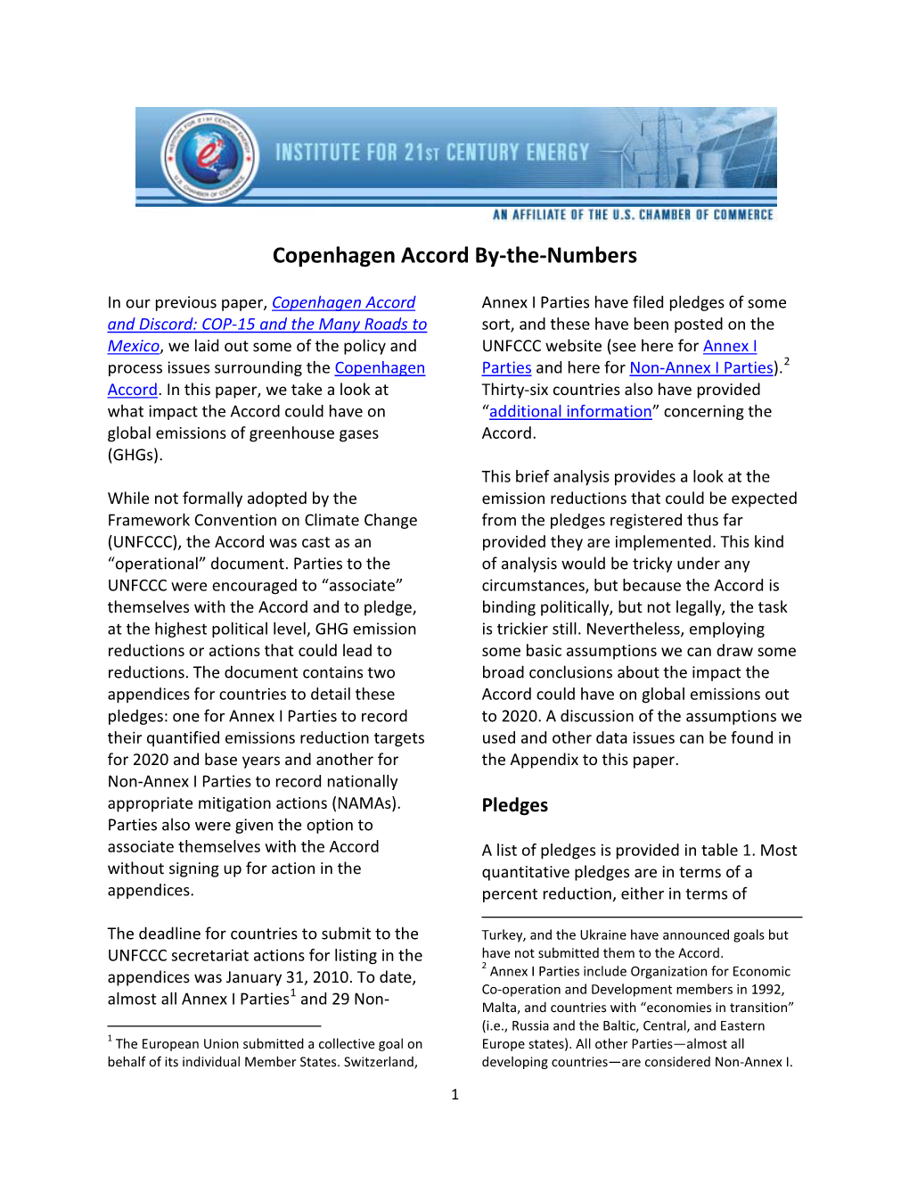 Copenhagen Accord By-The-Numbers