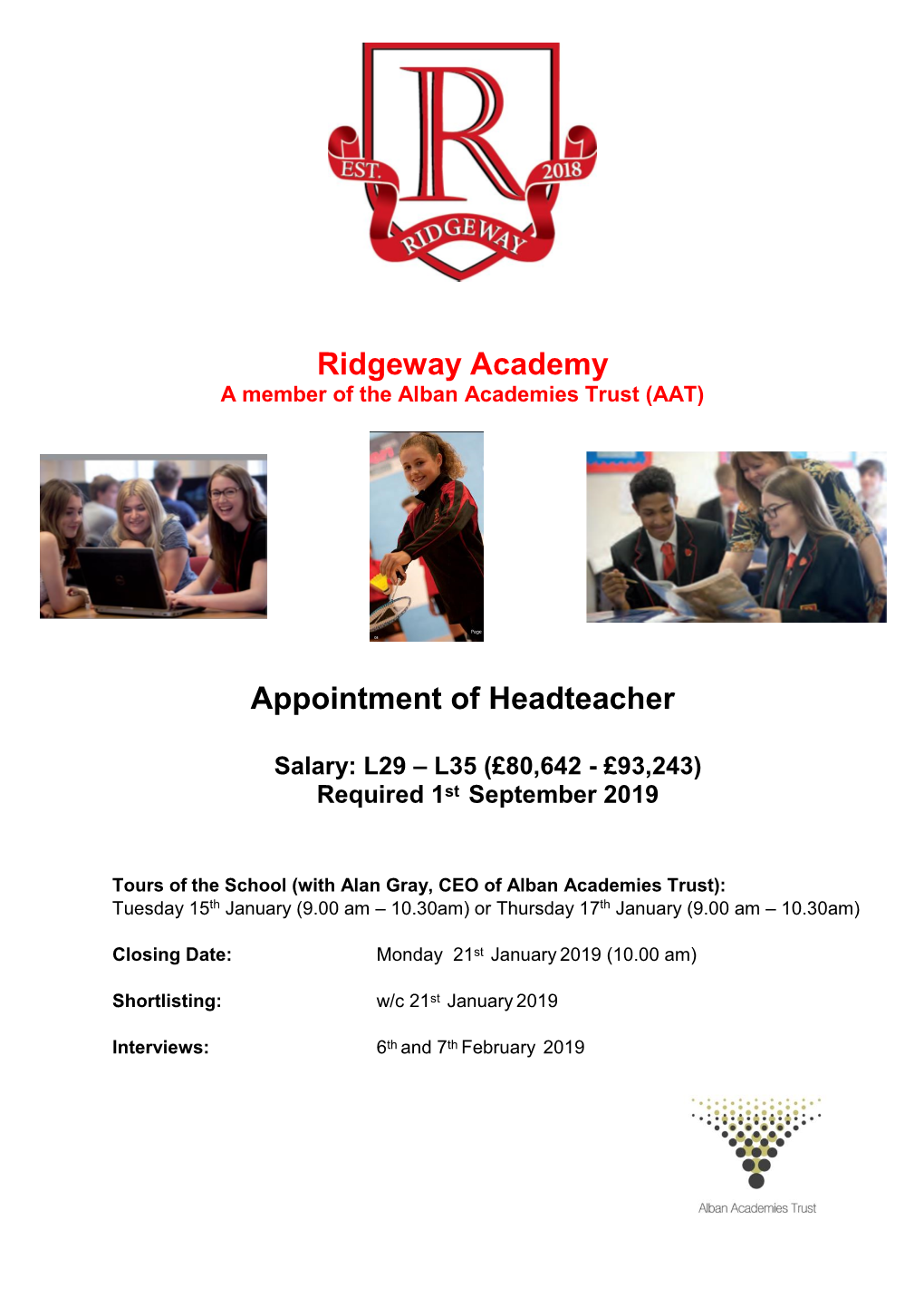 Ridgeway Academy a Member of the Alban Academies Trust (AAT)