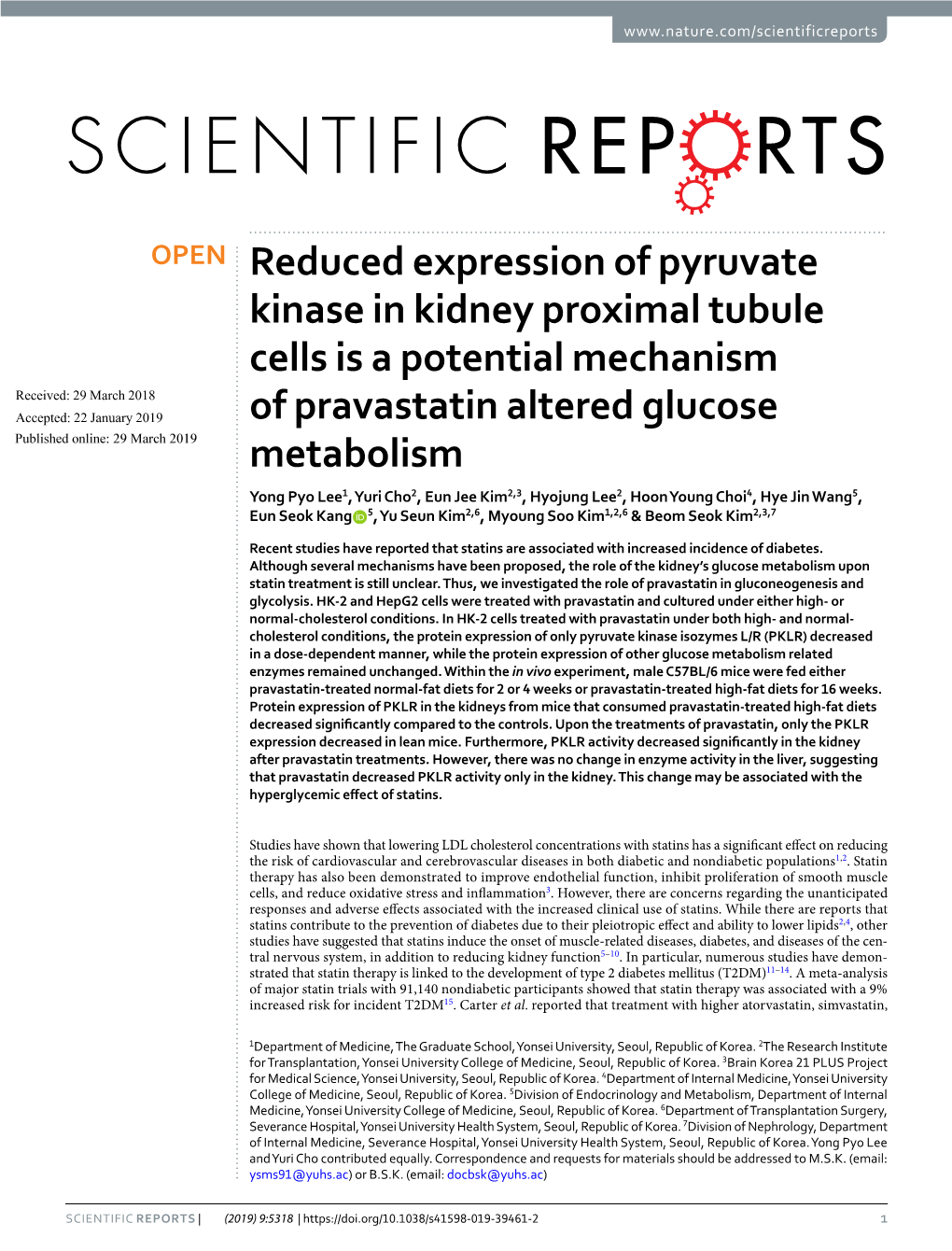 Reduced Expression of Pyruvate Kinase in Kidney Proximal Tubule