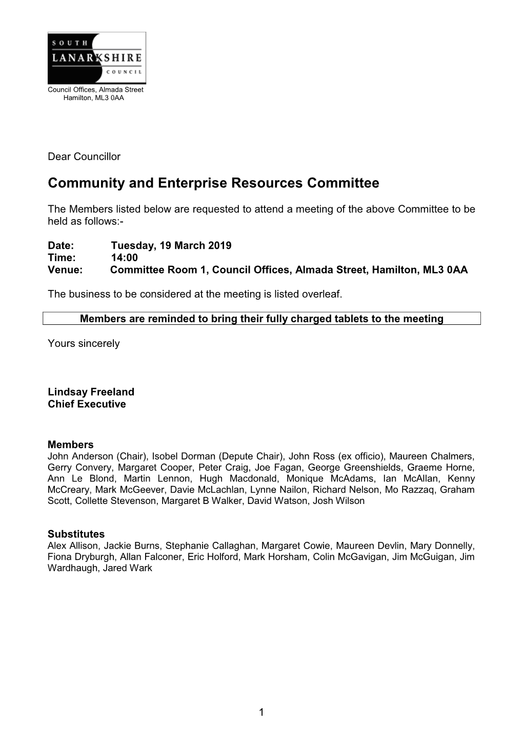 Community and Enterprise Resources Committee