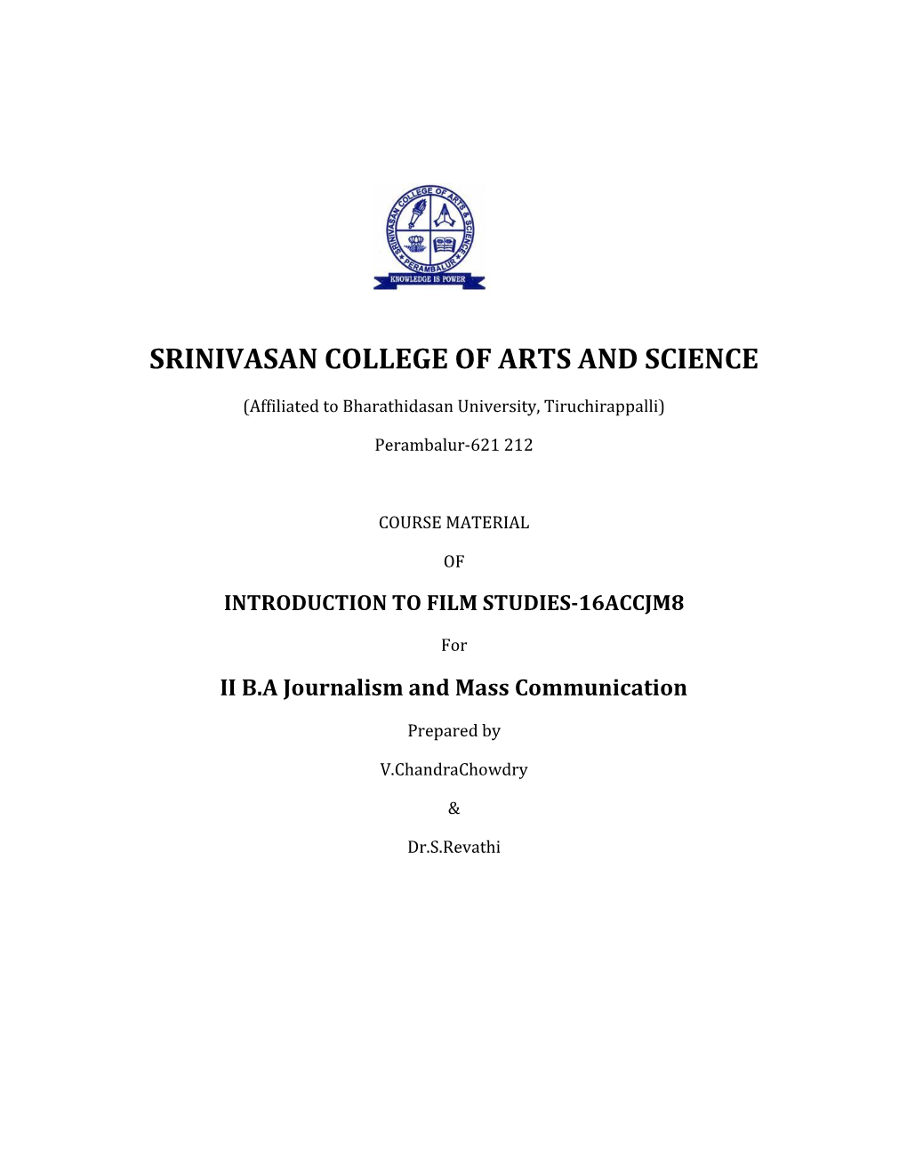 Srinivasan College of Arts and Science