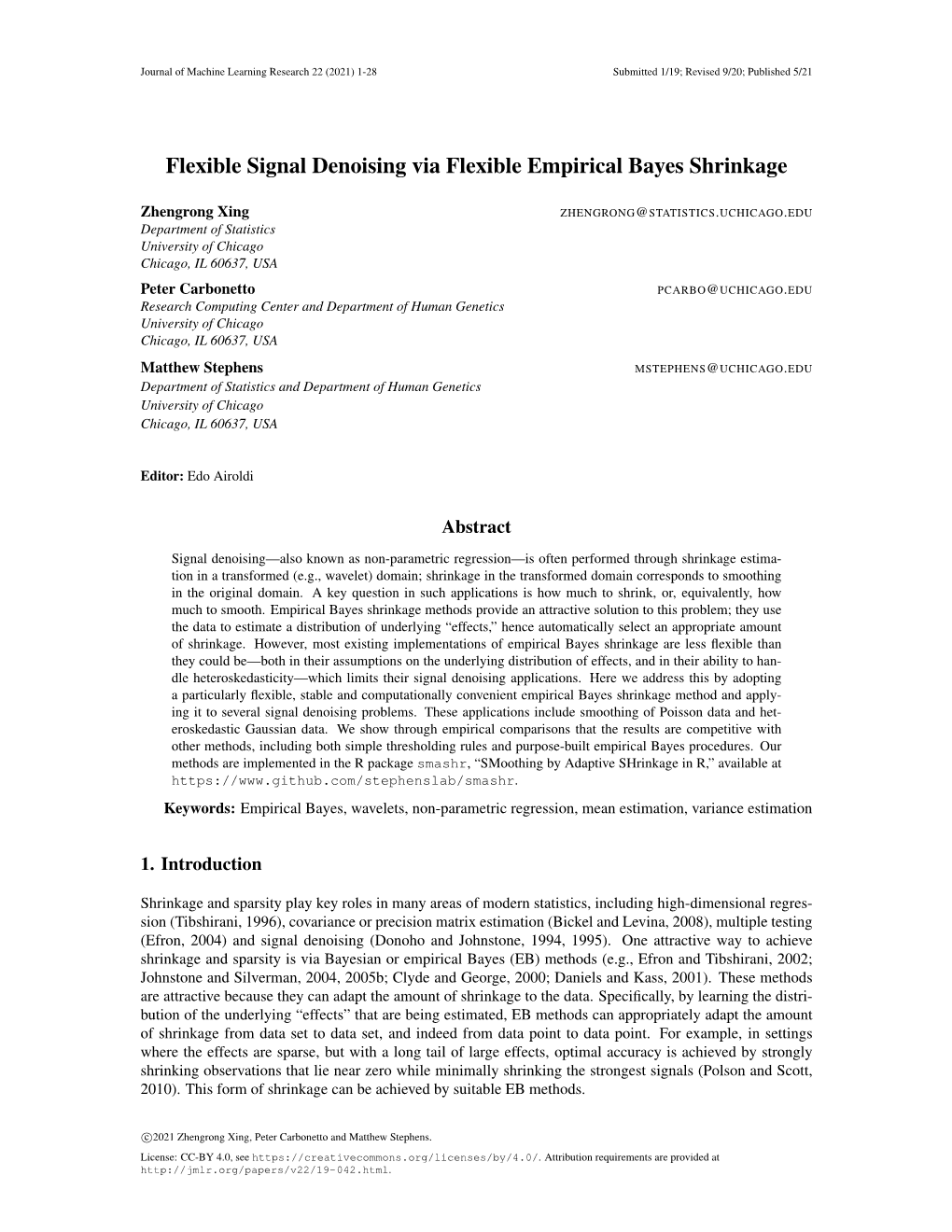 Flexible Signal Denoising Via Flexible Empirical Bayes Shrinkage