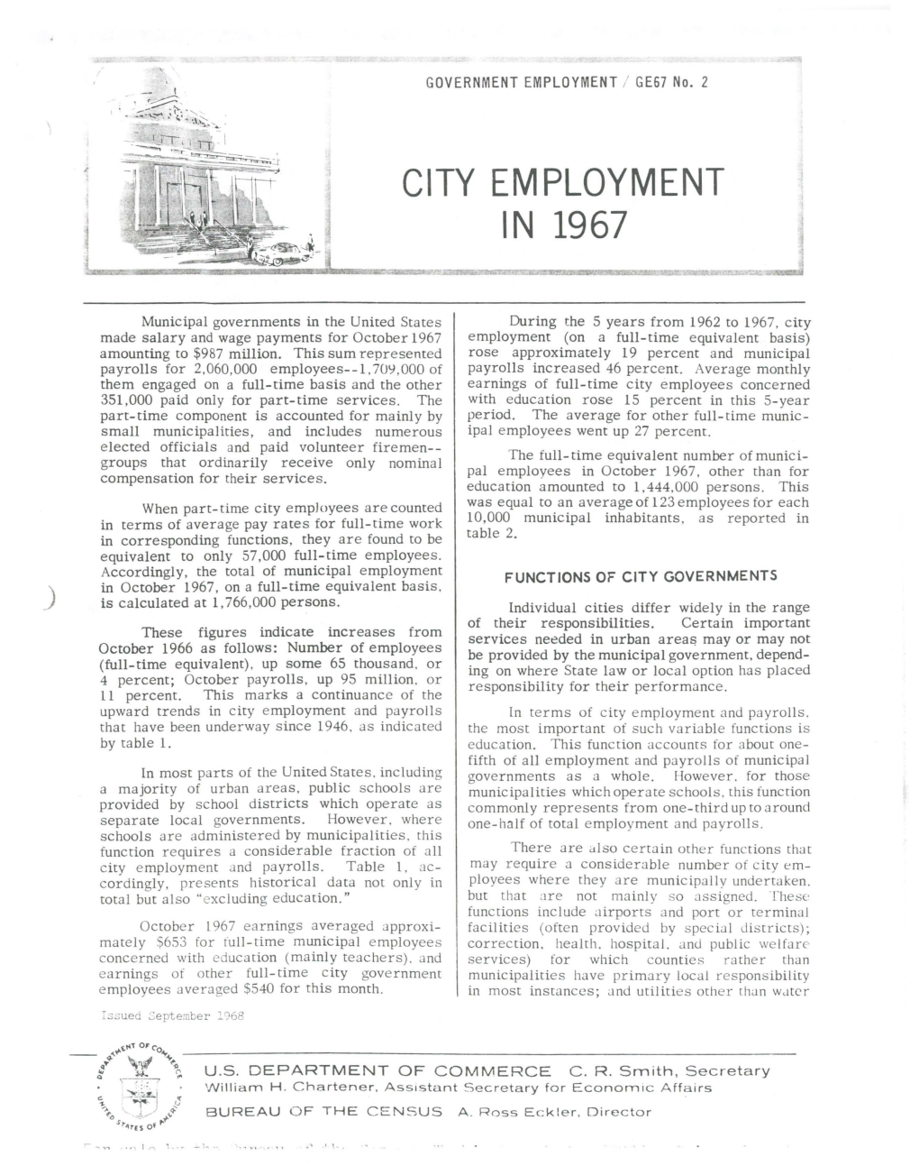City Employment in 1967