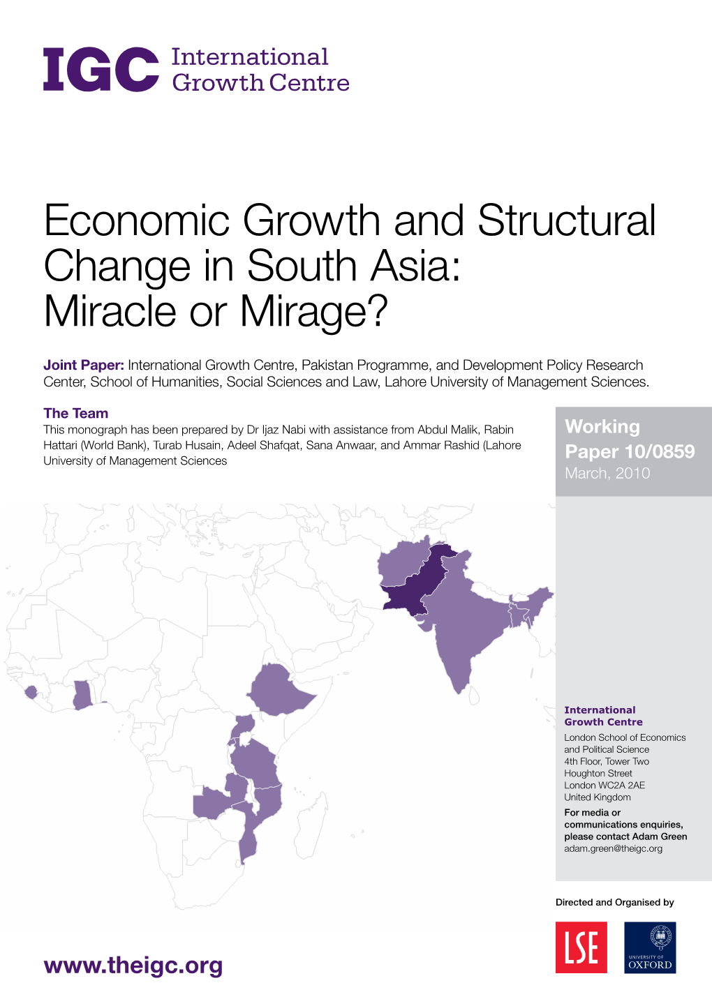 Economic Growth and Structural Change in South Asia: Miracle Or Mirage?