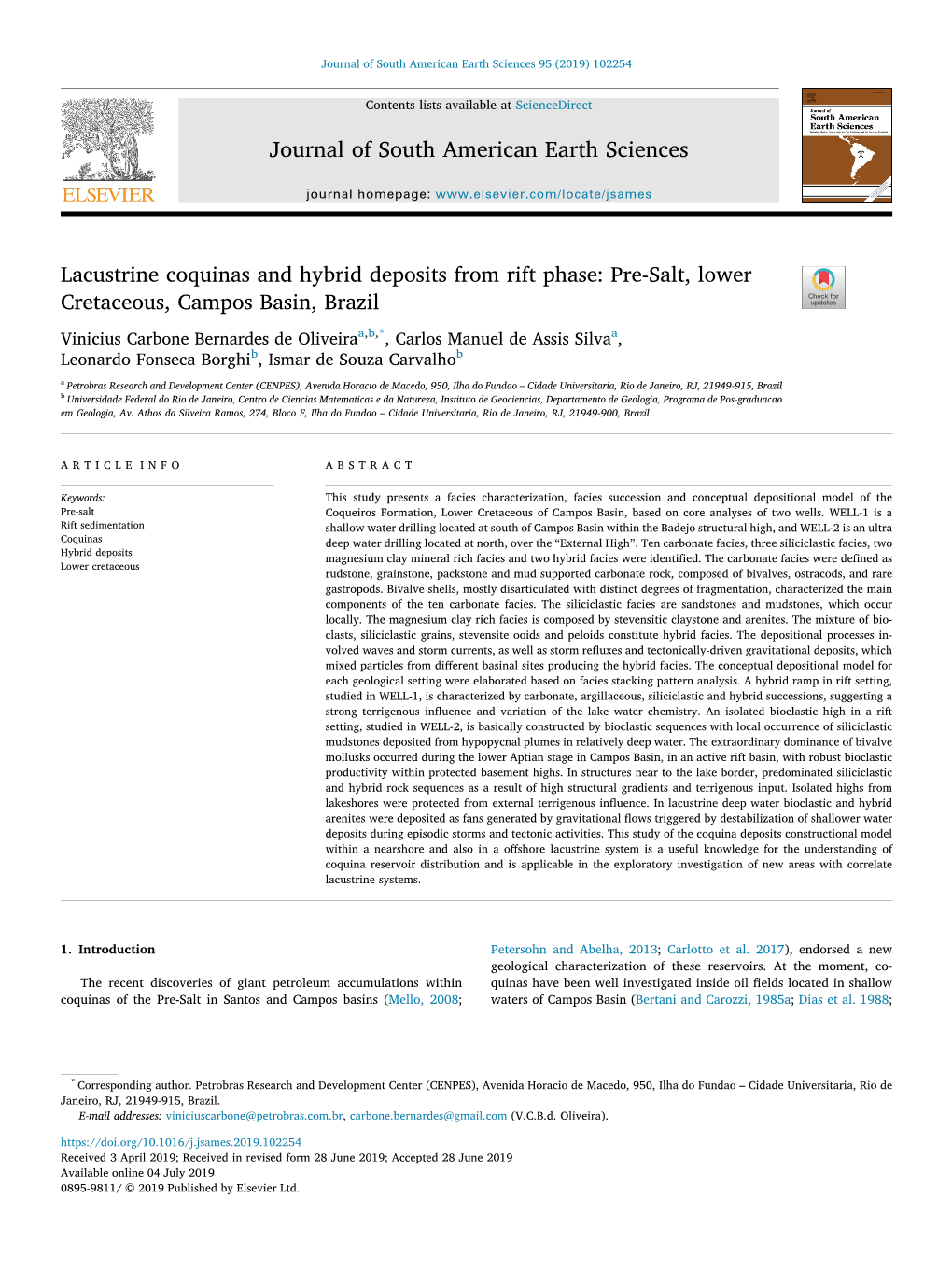 Lacustrine Coquinas and Hybrid Deposits from Rift Phase Pre-Salt