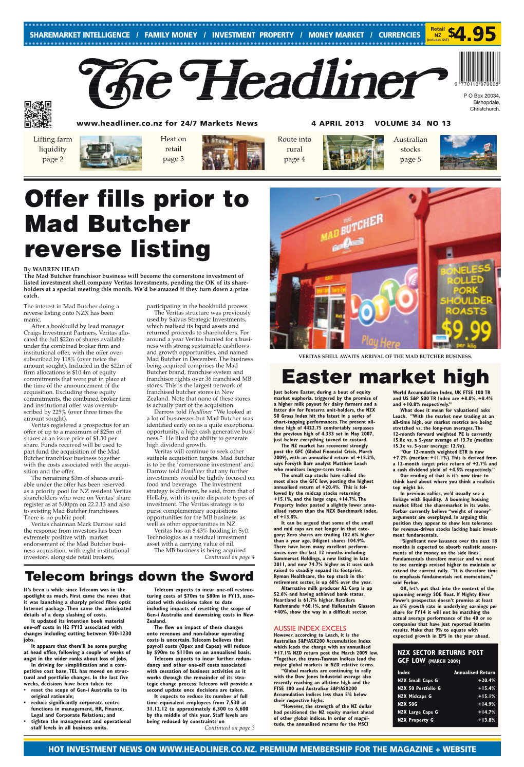 Offer Fills Prior to Mad Butcher Reverse Listing