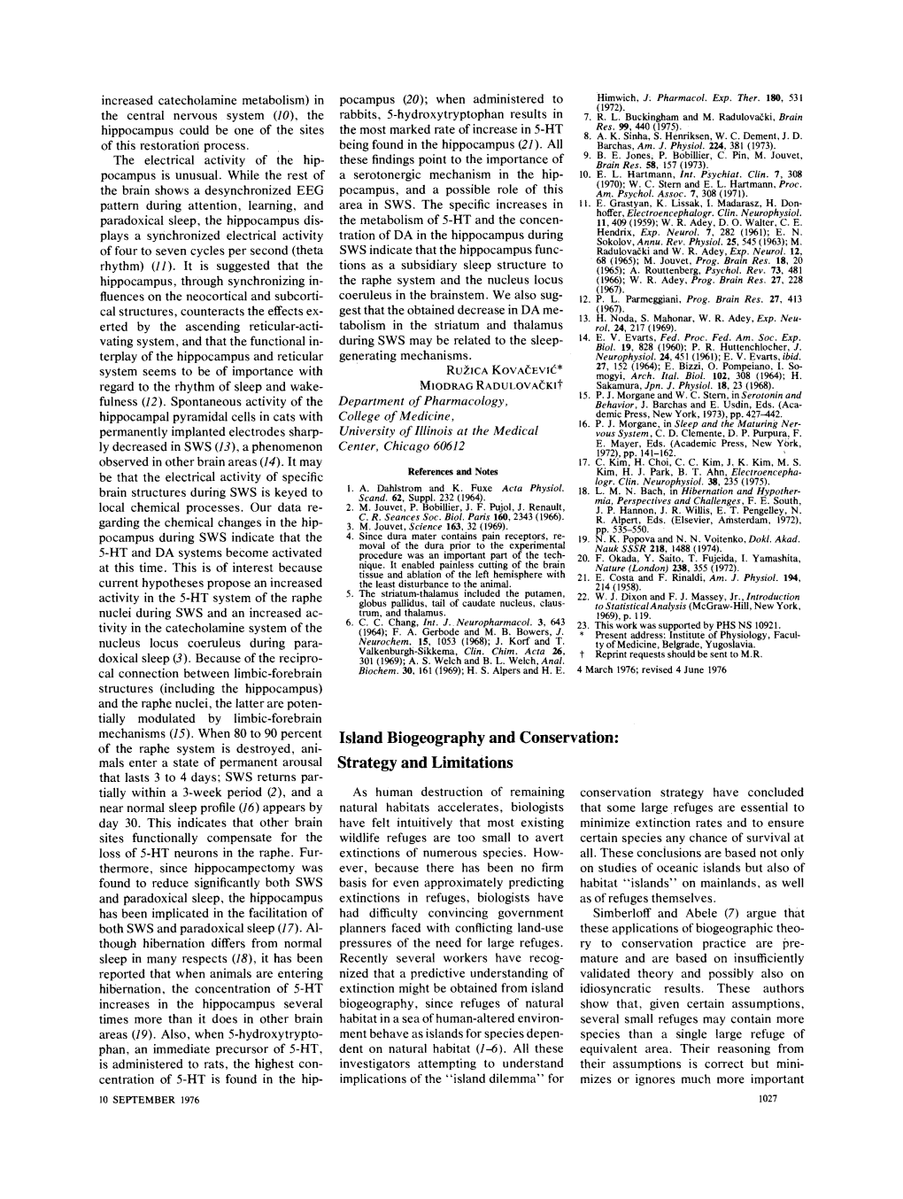 Island Biogeography and Conservation